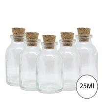 20 Frascos De Vidro 15ml Lembrancinha Potinho Sais C/ Rolha