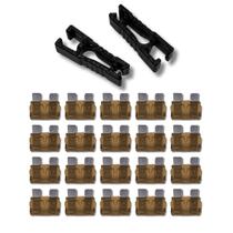 20 Fusíveis 5A Médio ATO com Par Pinça Extratora De Fusivel Automotivo 20 Fusíveis 5A Médio ATO com Par Pinça Extratora De Fusivel Automotivo
