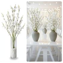 20 Galhos de orquídea artificial chuva de ouro enfeite para sala e quartos - DE8855