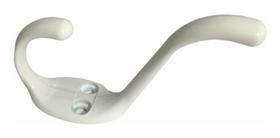 20 Gancho Cabide Grande Duplo P/ Para Parede Cor Branco 20 Gancho Cabide Grande Duplo P/ Para Parede Cor Branco