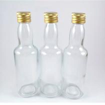 20 Garrafinhas Redonda de Vidro 60ml com Tampa Dourada 20 Garrafinhas Redonda de Vidro 60ml com Tampa Dourada