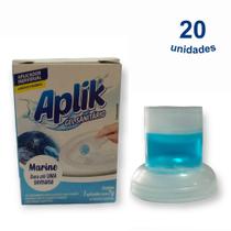 20 Gel Sanitário Adesivo Vaso Lavanda Marine Limão Floral Pinho Eucalipto 7g Marca Aplik - Envio Já