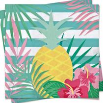 20 Guardanapos Papel Grande Decorado Tropical Flamingo Festa Estampado Decoração Mesa Havaiana Abacaxi Verão Colorido