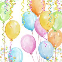 20 Guardanapos para Decoupage Ambiente Balão de Festa 20 Guardanapos para Decoupage Ambiente Balão de Festa