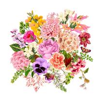 20 Guardanapos para Decoupage Ambiente Flower Bouquet