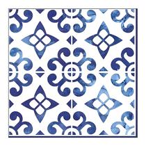 20 Guardanapos para Decoupage Ambiente Nordisch Blau/kacheln