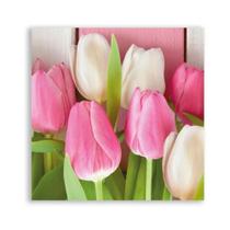 20 Guardanapos para Decoupage Ambiente White & Pink Tulips