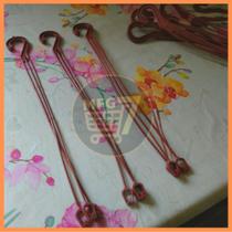 20 Hastes para Pendurar Cuias e Vasos Marrom 39cm