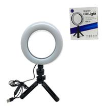 20 Iluminador Led Ring Light 3 Cores 6.5 16Cm Tripe Atacado