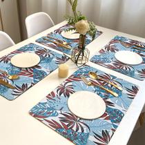 20 Jogo Americano Tropical Az Impermeável Pvc 20 Lugares 20 Jogo Americano Tropical Az Impermeável Pvc 20 Lugares