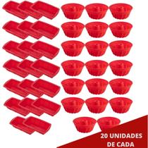 20 Jogo Formas Silicone Espiral 23,5cm e para Pães Sortida