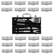 20 Kits Churrasco 4 Peças - Garfo - Faca - Pegador - Espatula 20 Kits Churrasco 4 Peças - Garfo - Faca - Pegador - Espatula