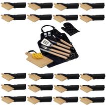20 Kits de Churrasco com Avental e Tábua