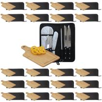 20 Kits - Para Churrasco 7 Peças - Faca - Garfo - Pegador