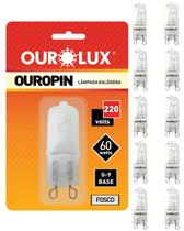 20 Lâmpada Halógena Ouropin Fosca Ourolux G9 60w 220v 2800K
