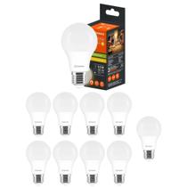 20 Lâmpadas Led Bulbo Dimerizável 8,5w 127v 3000k E27 Branco Quente