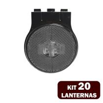 20 Lanternas Lateral LED Caminhão Carreta C/Suporte Cristal