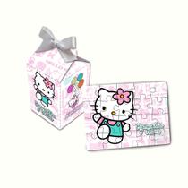 20 Lembrancinha Caixinha Quebra Cabeça Personalizada Hello Kitty
