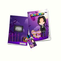 20 Lembrancinha Livro Colorir Personalizada Wandinha