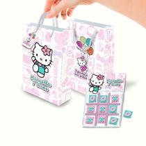 20 Lembrancinha Sacolinha Jogo da Velha Personalizada Hello Kitty