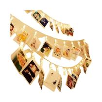 20 Luzes De Fada LED 3m Com Clips Para Fotos E Suporte Para Cartões, Guirlanda Para Decorações De 20 Luzes De Fada LED 3m Com Clips Para Fotos E Suporte Para Cartões, Guirlanda Para Decorações De