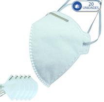 20 Máscaras Descartáveis KSN PFF2 Branca com Clip Nasal 20 Máscaras Descartáveis KSN PFF2 Branca com Clip Nasal