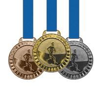 20 Medalhas Corrida Metal 44mm Ouro Prata Bronze