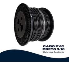 20 Metros Cabo Aço 3/16 Revestido Em Pvc Para Academia 6X19