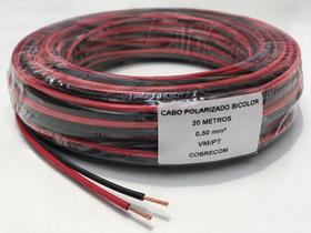 20 Metros Cabo Polarizado Bicolor 0,50 Mm2 Vm/pt Cobrecom Bicolor (vermelho/preto) 20 Metros Cabo Polarizado Bicolor 0,50 Mm2 Vm/pt Cobrecom Bicolor (vermelho/preto)