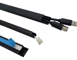 20 Metros Canaleta Preta 20x10mm Protege Cabo Organiza Fio