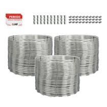 20 Metros Cerca Concertina Dupla Clipada 45cm Kit Cod 147