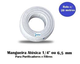 20 Metros Mangueira Atóxica Branca 1/4 Purificador Bebedouro 20 Metros Mangueira Atóxica Branca 1/4 Purificador Bebedouro