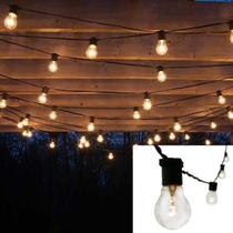20 Metros Varal De Luzes Festão Cordão Soquete E27 Bivolt