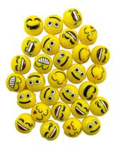20 Miçangas Carinhas Emoji Infantil 12mm Para Colar Pulseira