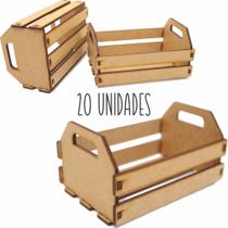 20 Mini Caixote Caixotinho Mdf Cru Lembrancinha Decoração