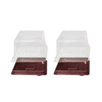 20 mini cake box quadrado chocolate flip