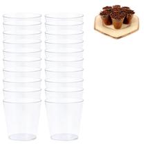 20 Mini Copos Potinho Descartável Brigadeiro Doces 40ml