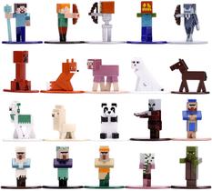 20 mini figuras de Minecraft em metal fundido