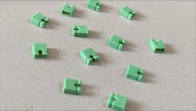20 Mini Jumpers 1x2 2.54mm Verde