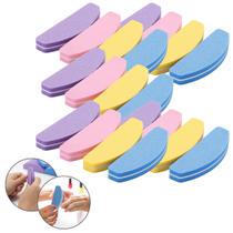 20 Mini Lixa Buffer Polir Unha Gel Acrílico 100/180 Banana Reta Lua