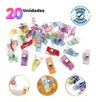 20 Mini Prendedor Clips Wonder Prender Tecidos Colorido