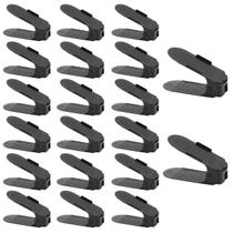 20 Organizadores de Sapato Reforçado Com 3 Alturas Preto 20 Organizadores de Sapato Reforçado Com 3 Alturas Preto