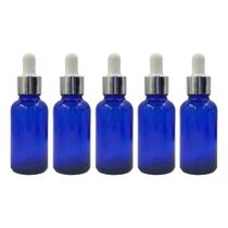 20 Ou 40 Frascos Vidro Azul Conta Gotas Gotejador 30Ml Tampa