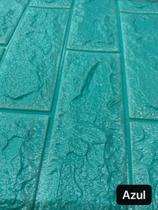 20 Painel Adesivo 3d Alto Relevo Revestimento 70x77cm Azul