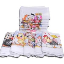 20 panos de copa prato pé de galinha estampado lmt