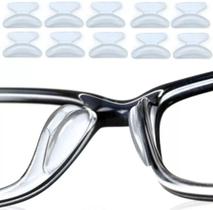 20 Par Plaqueta Adesiva Silicone Armação Óculos Solar Grau Leitura Nariz Peça Acetato Nasal universal parafuso segurar escorrega cola Masculina Femini