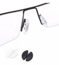 20 Par Plaqueta Silicone Consertos Óculos Transparente armação solar sol grau acessório óptico ótica metal acetato meia lua