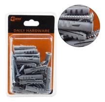 20 Parafusos 20 Buchas 8mm Aba Anel Nylon Parede 20 Parafusos 20 Buchas 8mm Aba Anel Nylon Parede