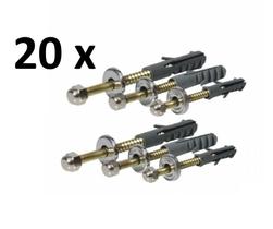 20 Parafusos Latonado Bucha 12mm Vaso Sanitário Bidê Pia