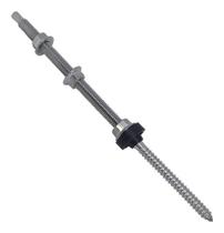 20 Parafusos M10x300 Conector Placa Solar Telha Fibrocimento